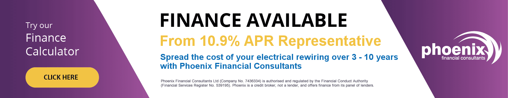 Finance available from 10.9% APR representative with Phoenix Financial Consultants